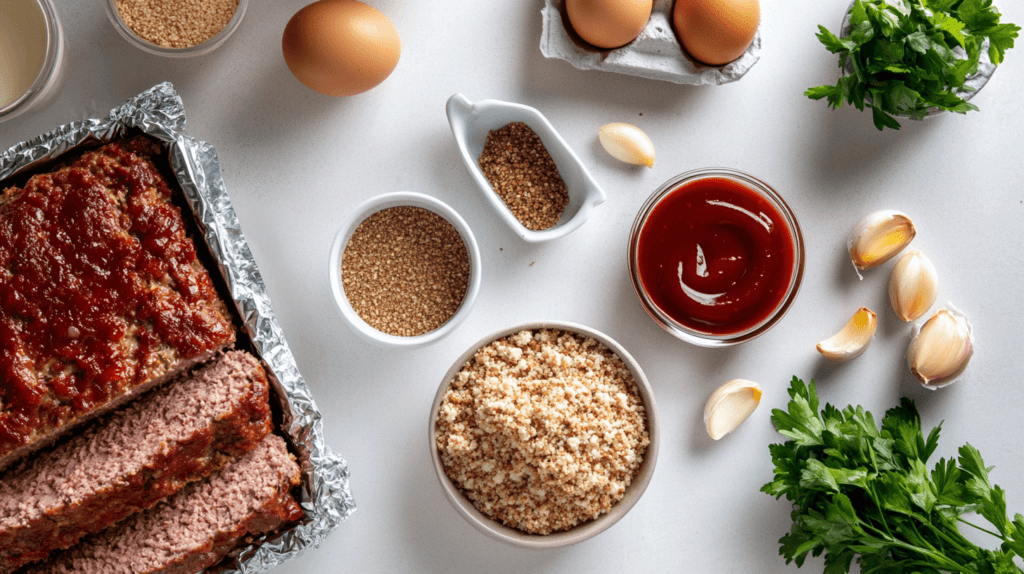 Ingredients for Meatloaf with Onion Soup Mix