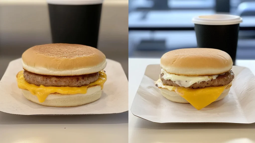 A regular Sausage Egg McMuffin meal vs. a healthier alternative.