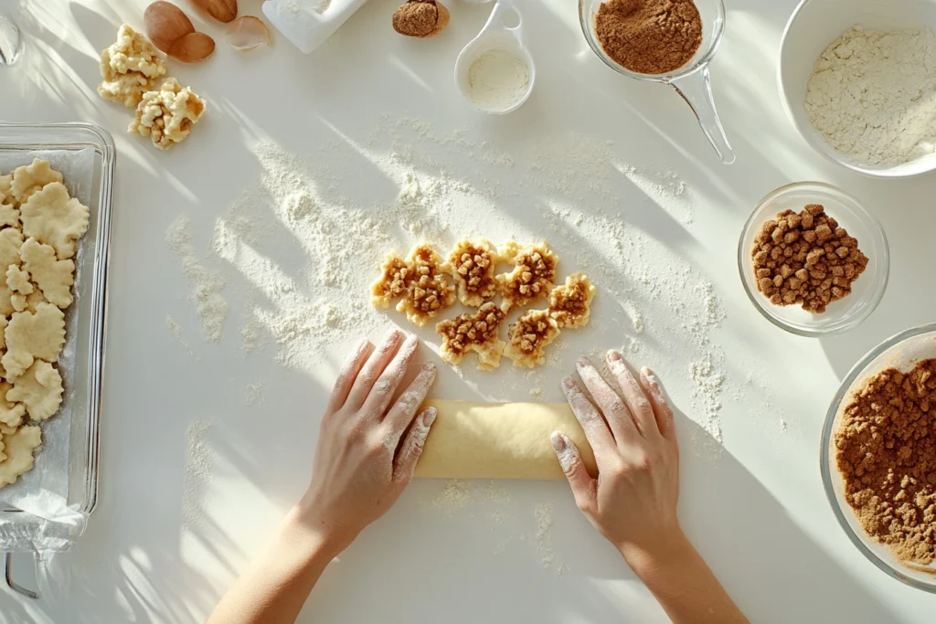 Teen rolling dough for brown sugar cinnamon pop tarts in a colorful kitchen