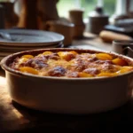 Nectarine Cinnamon-Sugar Cobbler fresh baked dessert