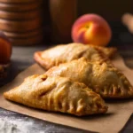 peach hand pies recipe on parchment paper