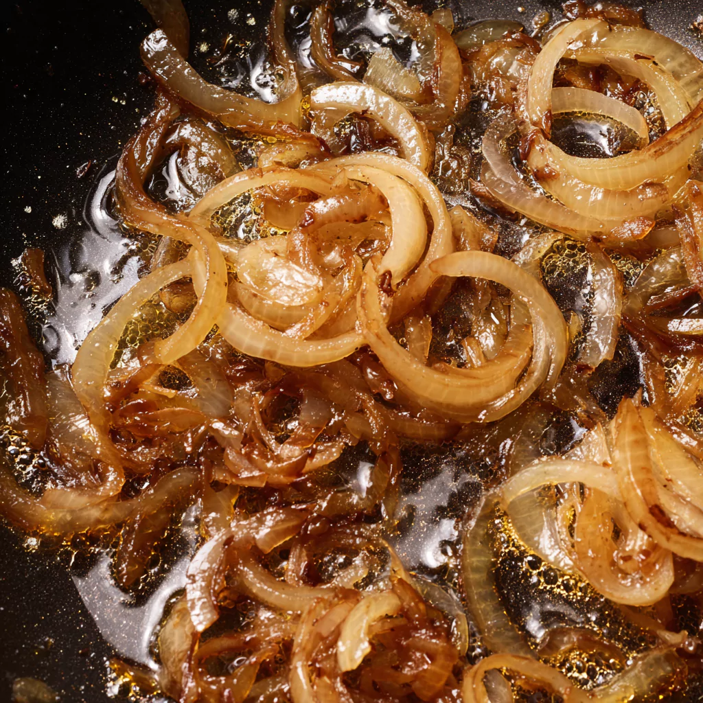 Caramelized onions for pasta