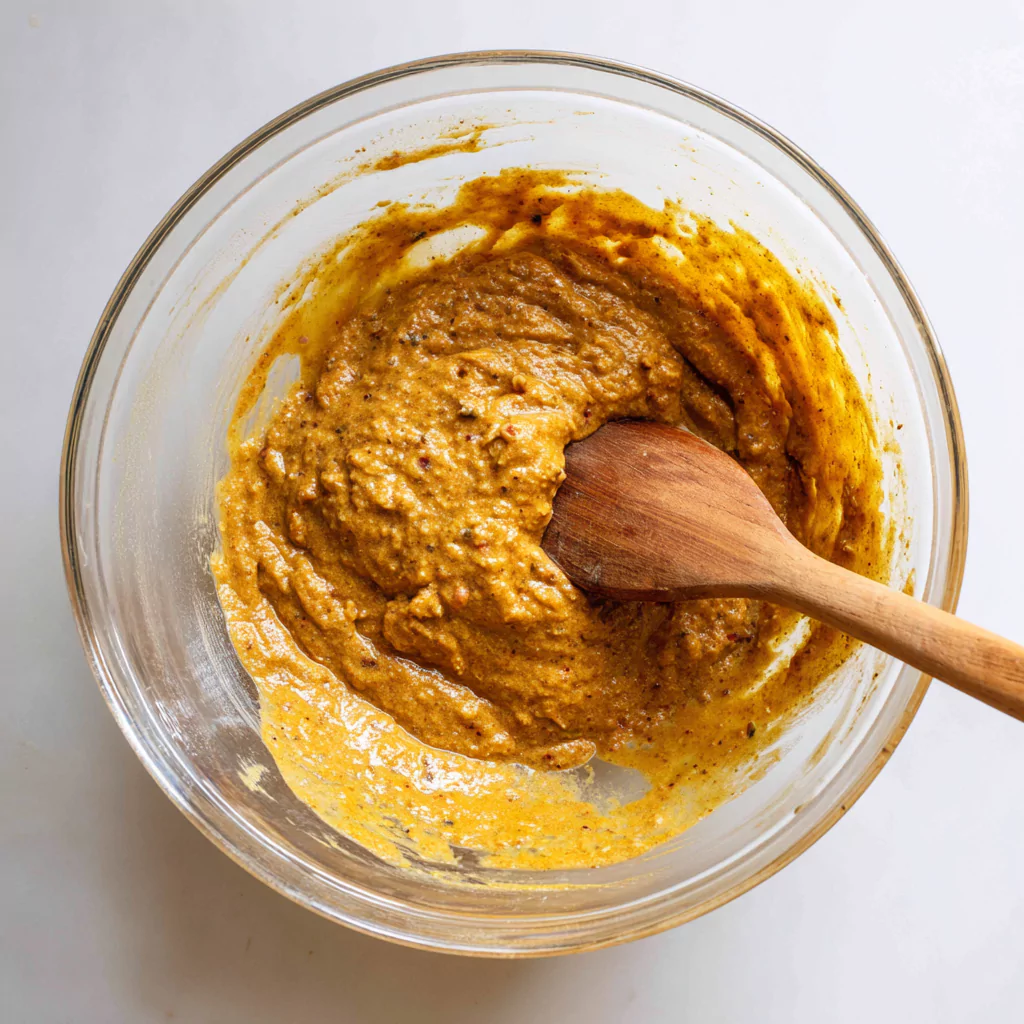 Mixing Pumpkin Bar Batter