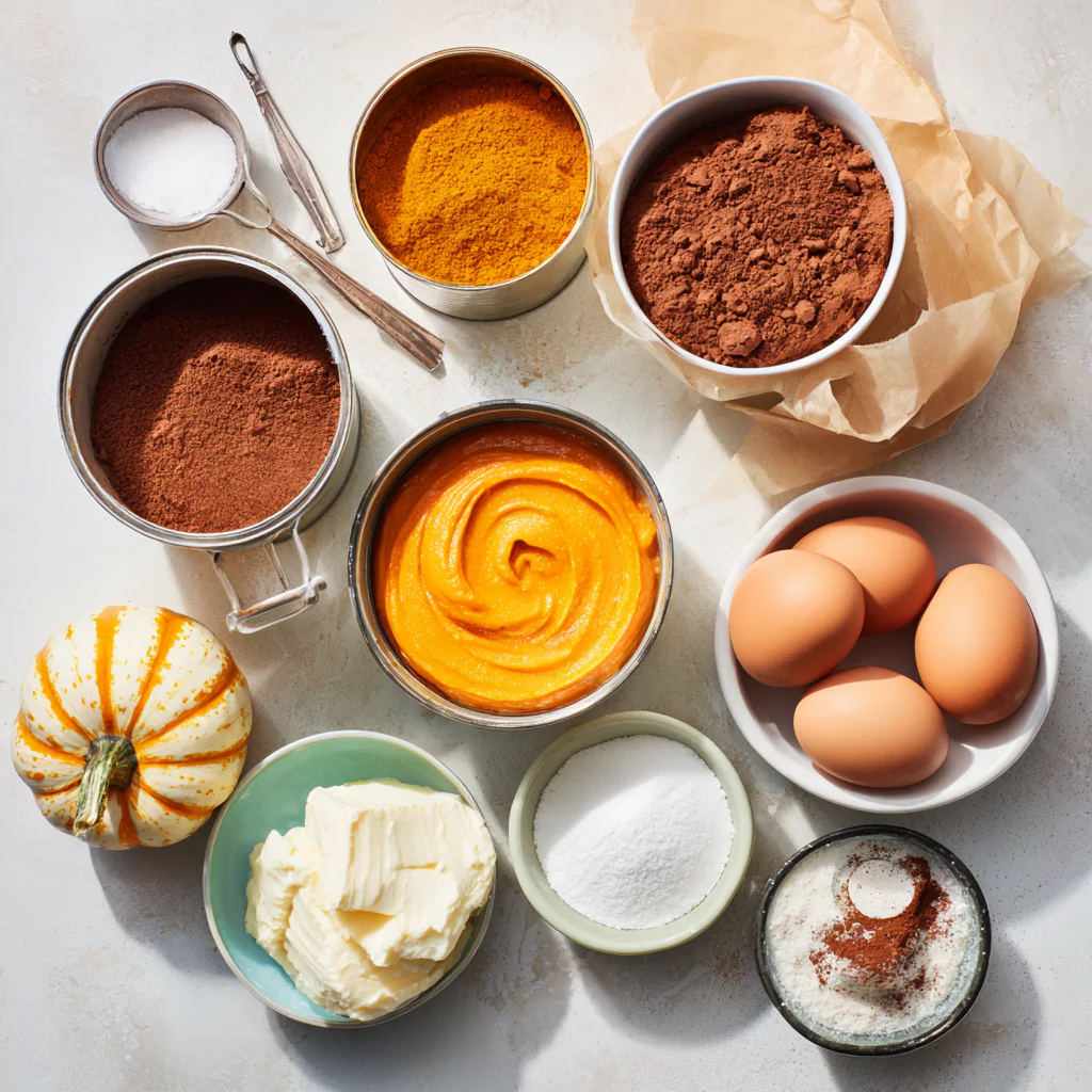 Pumpkin Brownies Ingredients