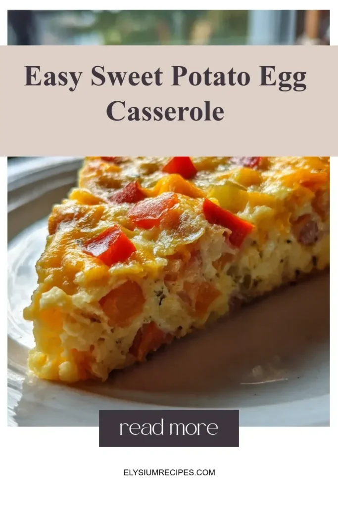 Easy sweet potato egg casserole baked until golden and delicious