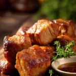 Gordon Ramsay's delicious pork chop recipe served with vegetables.