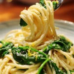 Creamy Lemon Ricotta Pasta with Spinach served in a bowl