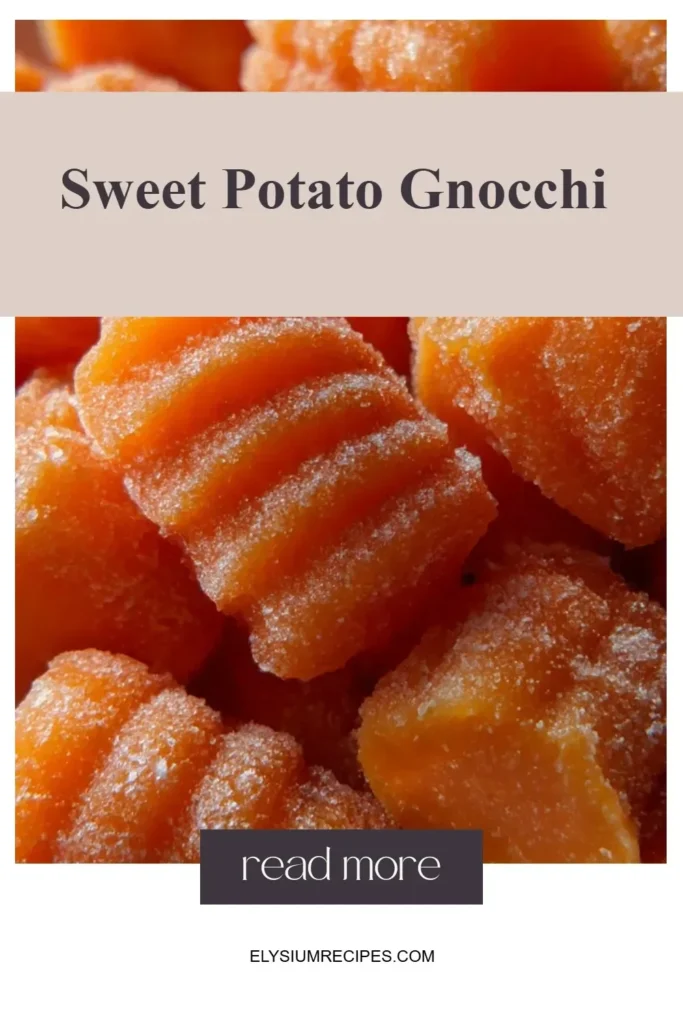 Delicious homemade sweet potato gnocchi served with a savory sauce.