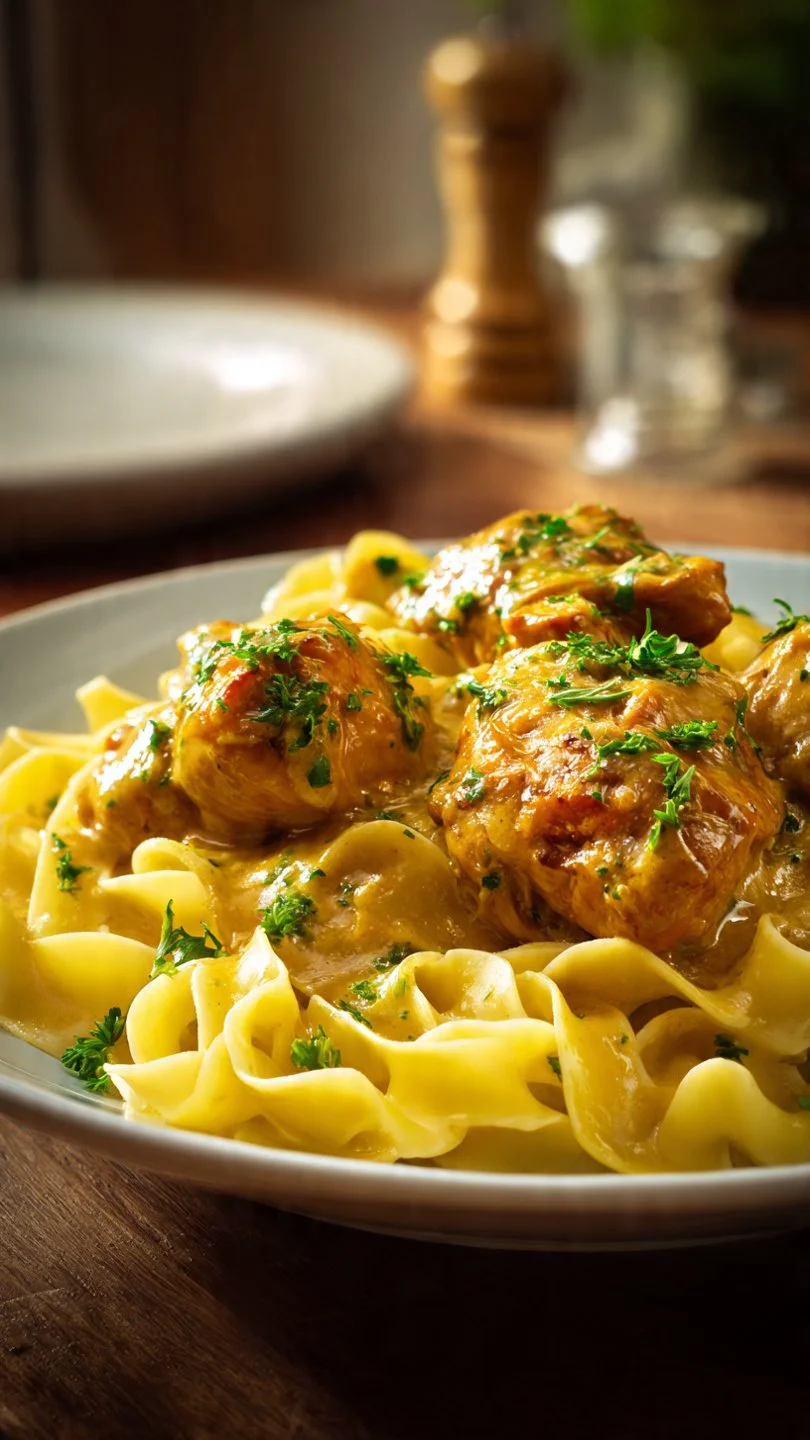 Easy One-Pan Chicken Recipe with Buttered Noodles for Dinner