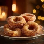 Delicious air fryer cinnamon apple rings served as a snack