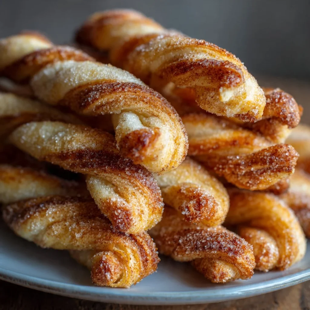 Delicious Air Fryer cinnamon twists served on a plate