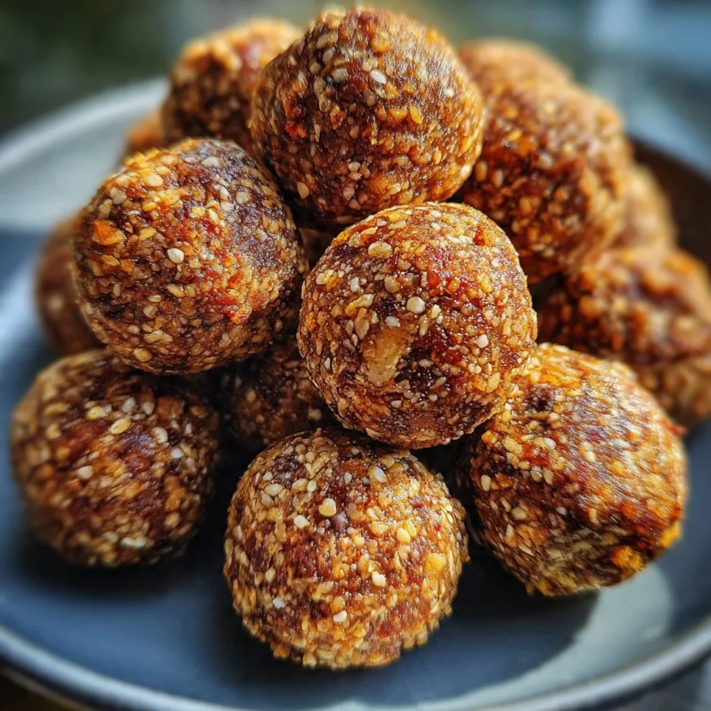 Healthy homemade Apple Cinnamon Energy Balls packed with flavor and energy.