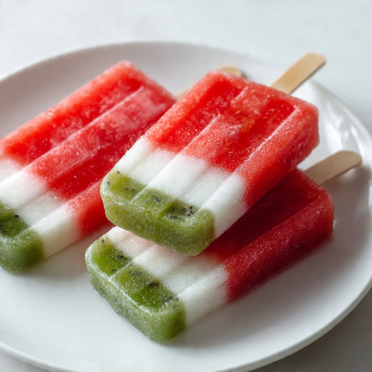 Delicious watermelon popsicles on a bright summer day