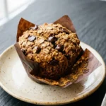 Gluten free pumpkin protein muffins fresh out of the oven.
