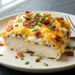 Delicious Baked Ranch Cheddar Crack Chicken served on a plate