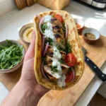 Delicious high-protein chicken wraps filled with fresh ingredients