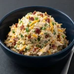High protein jalapeno popper chicken salad with creamy dressing and fresh ingredients