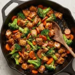 Sticky chicken rice bowl recipe for convenient meal prep.