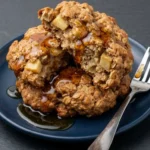 Sugar-free and gluten-free apple fritters on a plate, perfect for healthy treats